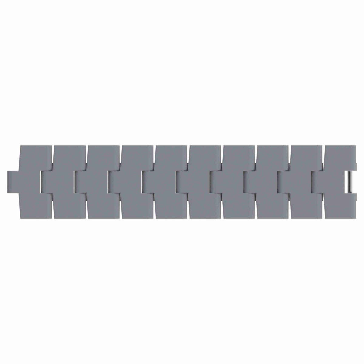 Rexnord 879TAB Side-flexing Solid Top, Material: Silver Platinum Series™ X, Width: 3.25in, Pitch: 1.5in - 10288392