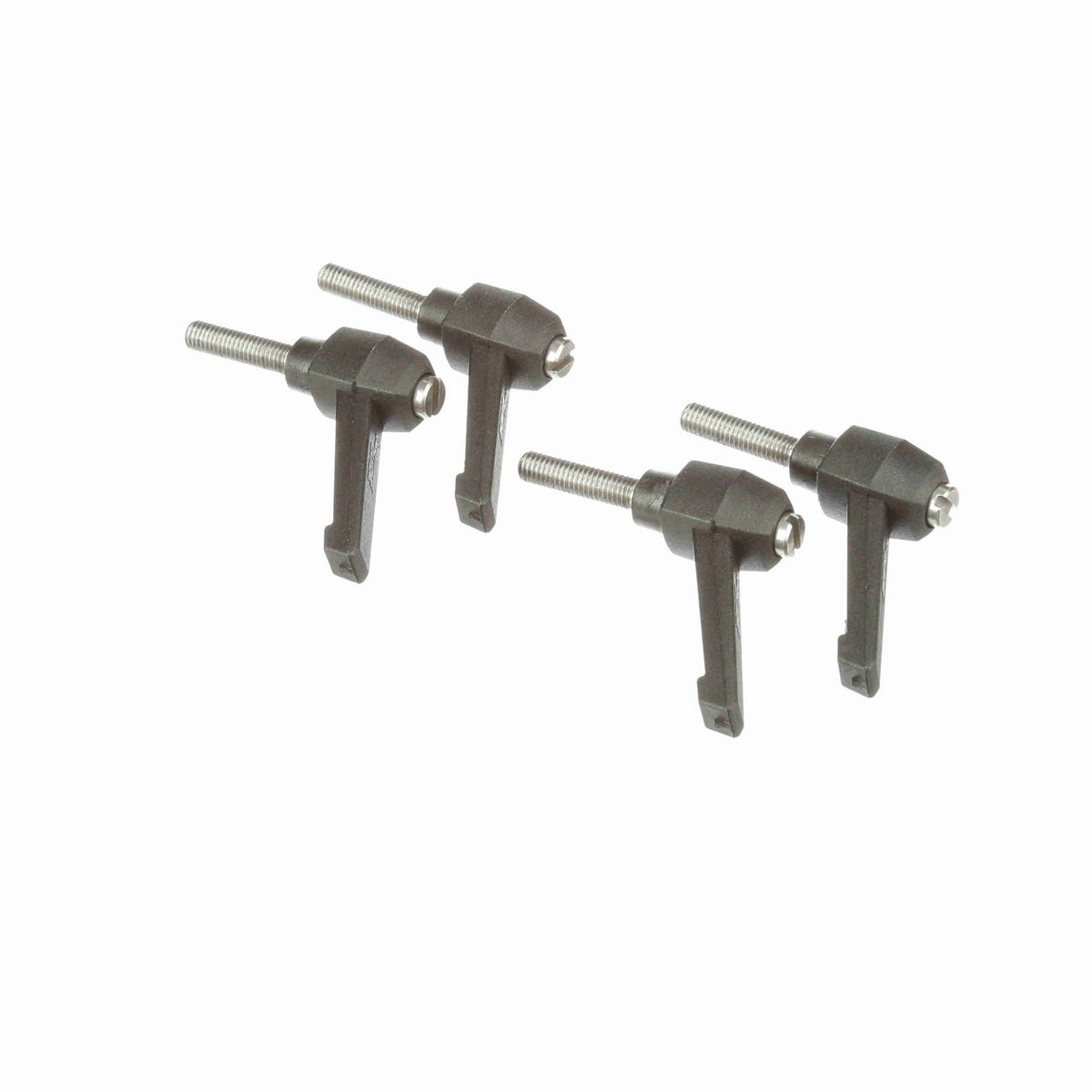 System Plast Ratchet Handle (Male); Thread: M6 x 1, Handle Length: 1.63-in Stud Length: 0.98-in, Color: Black - RH-10-BK-MSM6-25