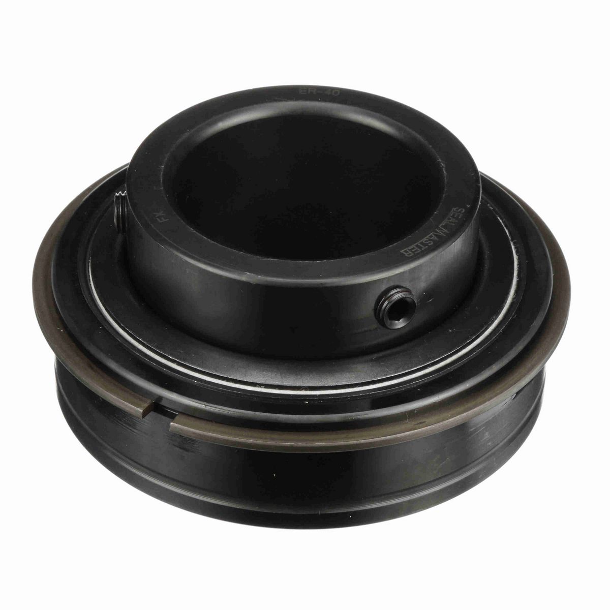 Sealmaster Mounted Insert Only Ball Bearing - 52100 Bearing Steel, Black Oxided - Setscrew Lock - ER-40