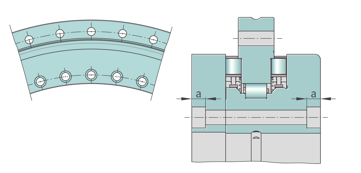 Упорно-радиальный роликоподшипник INA YRTS580