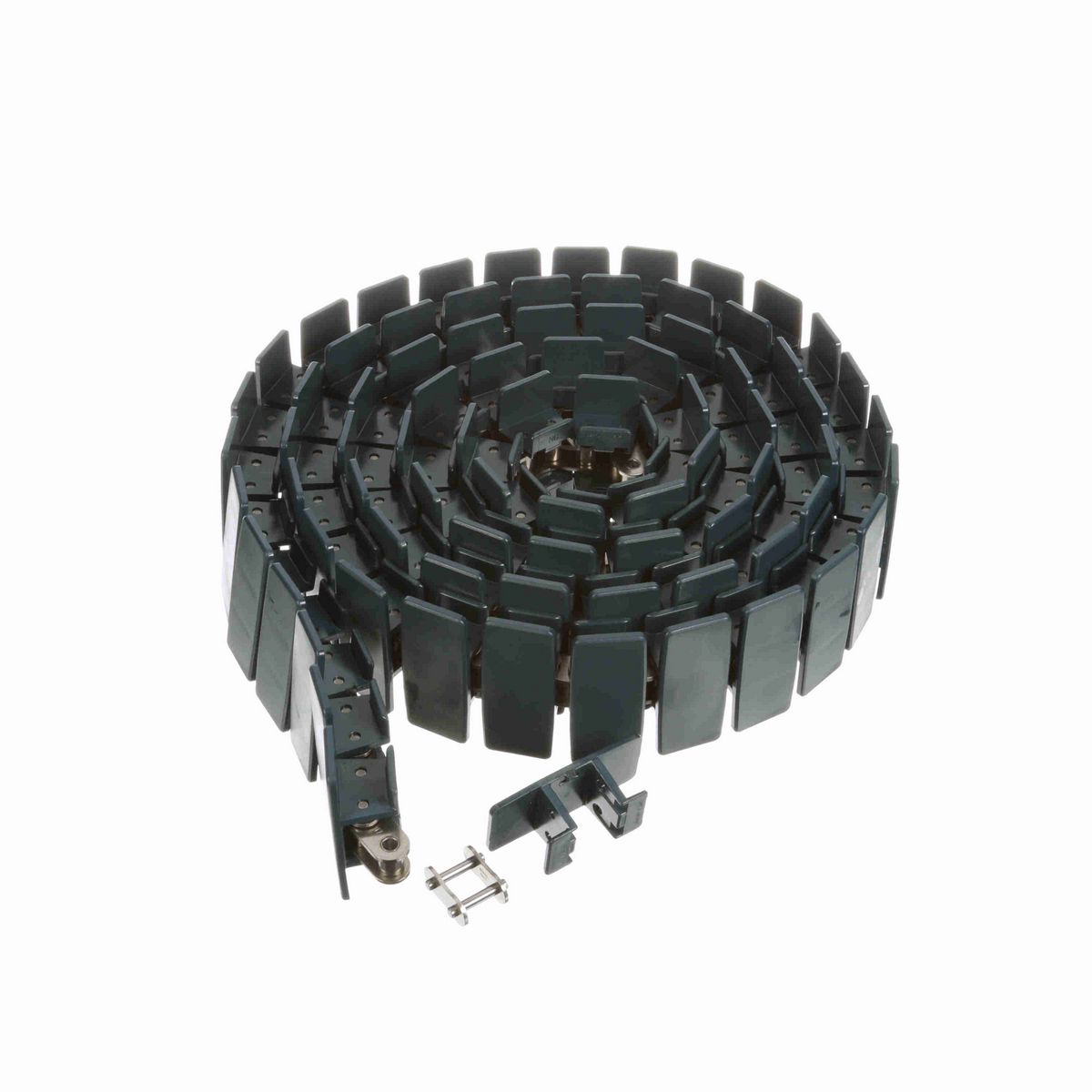 System Plast 1873TAB Side-flexing Solid Top, Material: NG evo (Gray Blue), Width: 3.25in, Pitch: 1.5in - NGE1873SS-TAB-K325