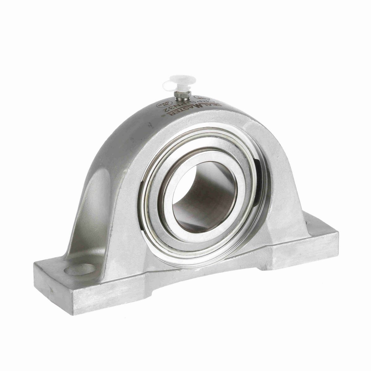 Sealmaster Mounted Stainless Steel Two Bolt Pillow Block Ball Bearing - 52100 Bearing Steel, Phosphorus Nickel Coated - Setscrew Lock - Corrosion Resistant - CRPS-PN32