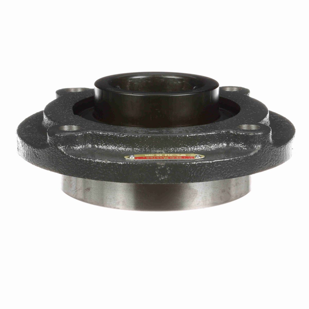 Sealmaster Mounted Cast Iron Flange Cartridge Ball Bearing - 52100 Bearing Steel, Black Oxided - Setscrew Lock - MFC-313