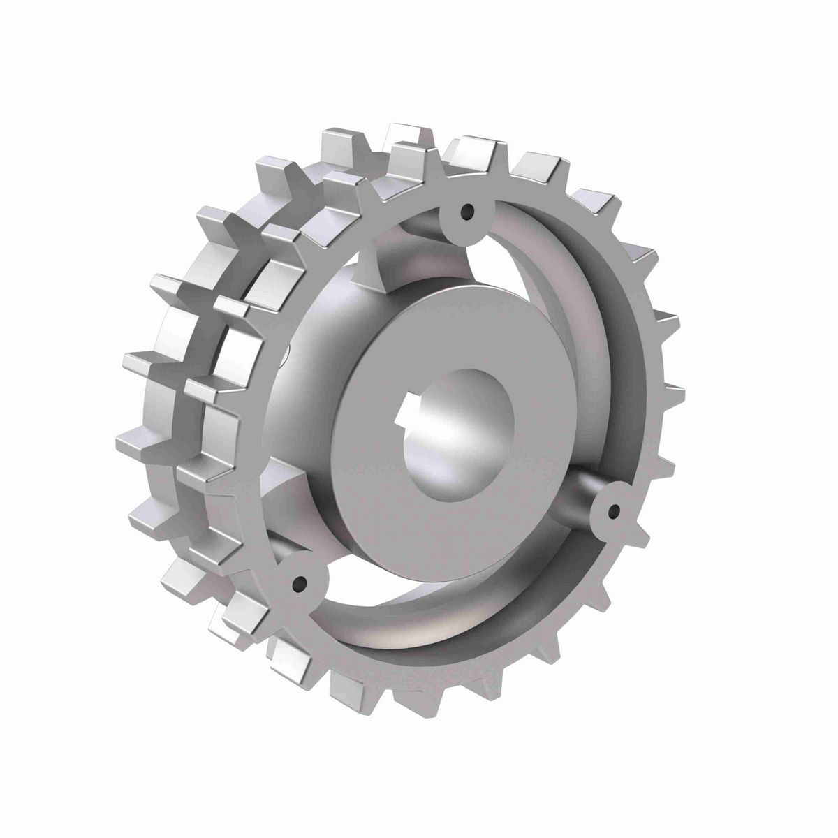 Rexnord 820 Series Solid One Piece Cast Iron Sprocket with 22 Teeth and a 1-1/4in Round Shaft-Ready Bore with Keyway & Setscrew - 401-153-13