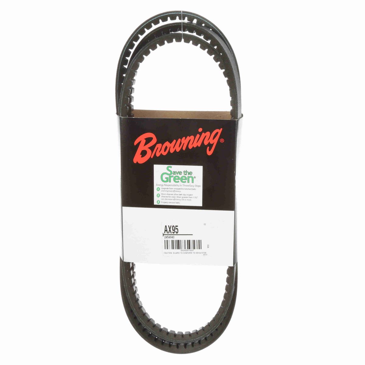Browning EPDM Notched Belt 98% Efficient - AX95