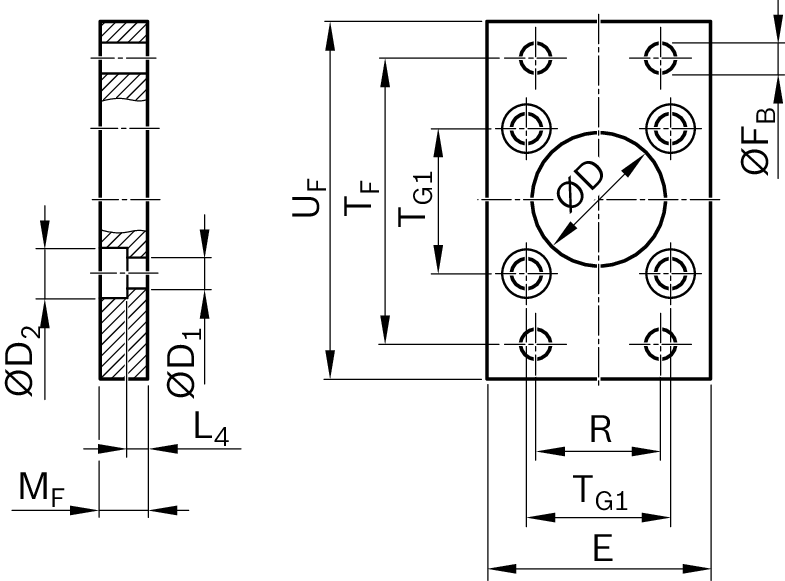 Фланцевое крепление Bosch Rexroth EMC63 & [R349942400]