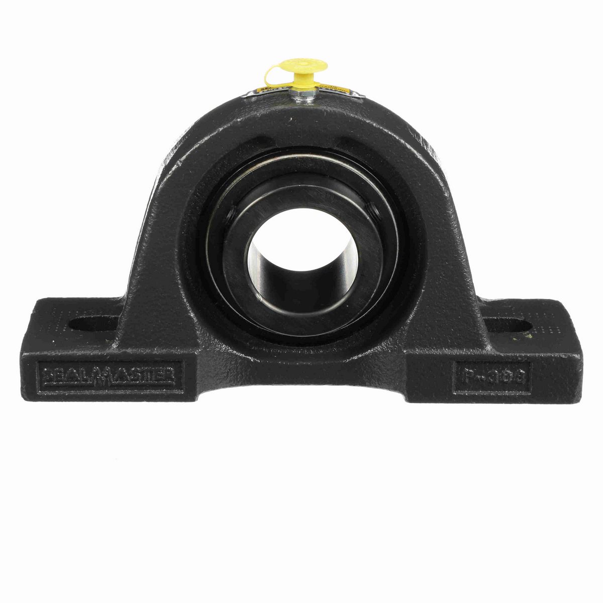 Sealmaster Mounted Cast Iron Two Bolt Pillow Block Ball Bearing - 52100 Bearing Steel, Black Oxided - Setscrew Lock - Air Handling Housing Fit, Noise Tested - SPM-27 CXU