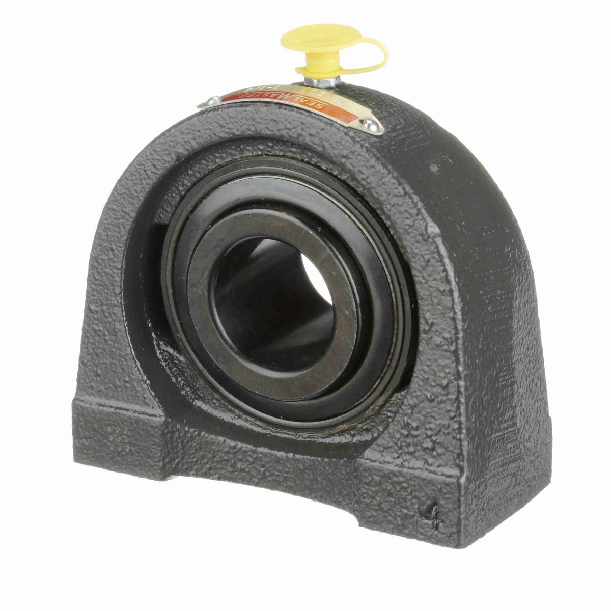 Sealmaster Mounted Cast Iron Tapped Base Pillow Block Ball Bearing - 52100 Bearing Steel, Black Oxided - Setscrew Lock - TB-20