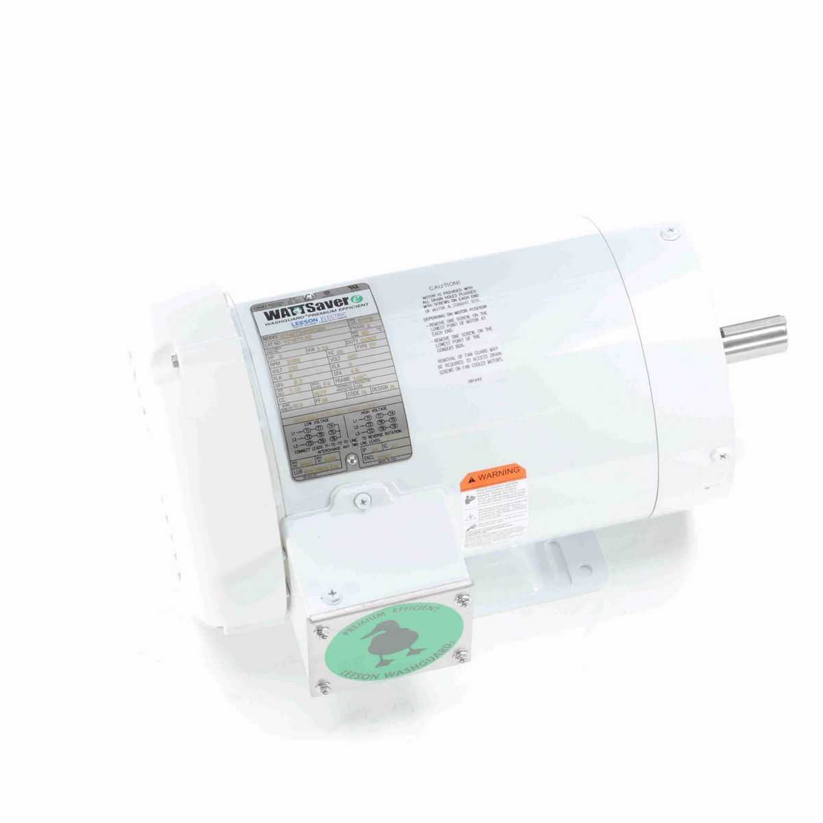 LEESON White Duck™ General Purpose Motor, 3 HP, 3 Ph, 60 Hz, 230/460 V, 3600 RPM, 145TC Frame, TEFC - 121870.00