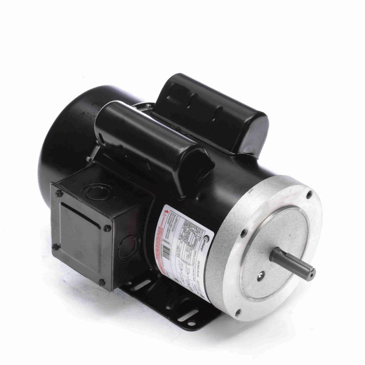 Century General Purpose Motor, 1.5 HP, 1 Ph, 60 Hz, 208-230/115 V, 1800 RPM, X56HC Frame, TEFC - C831