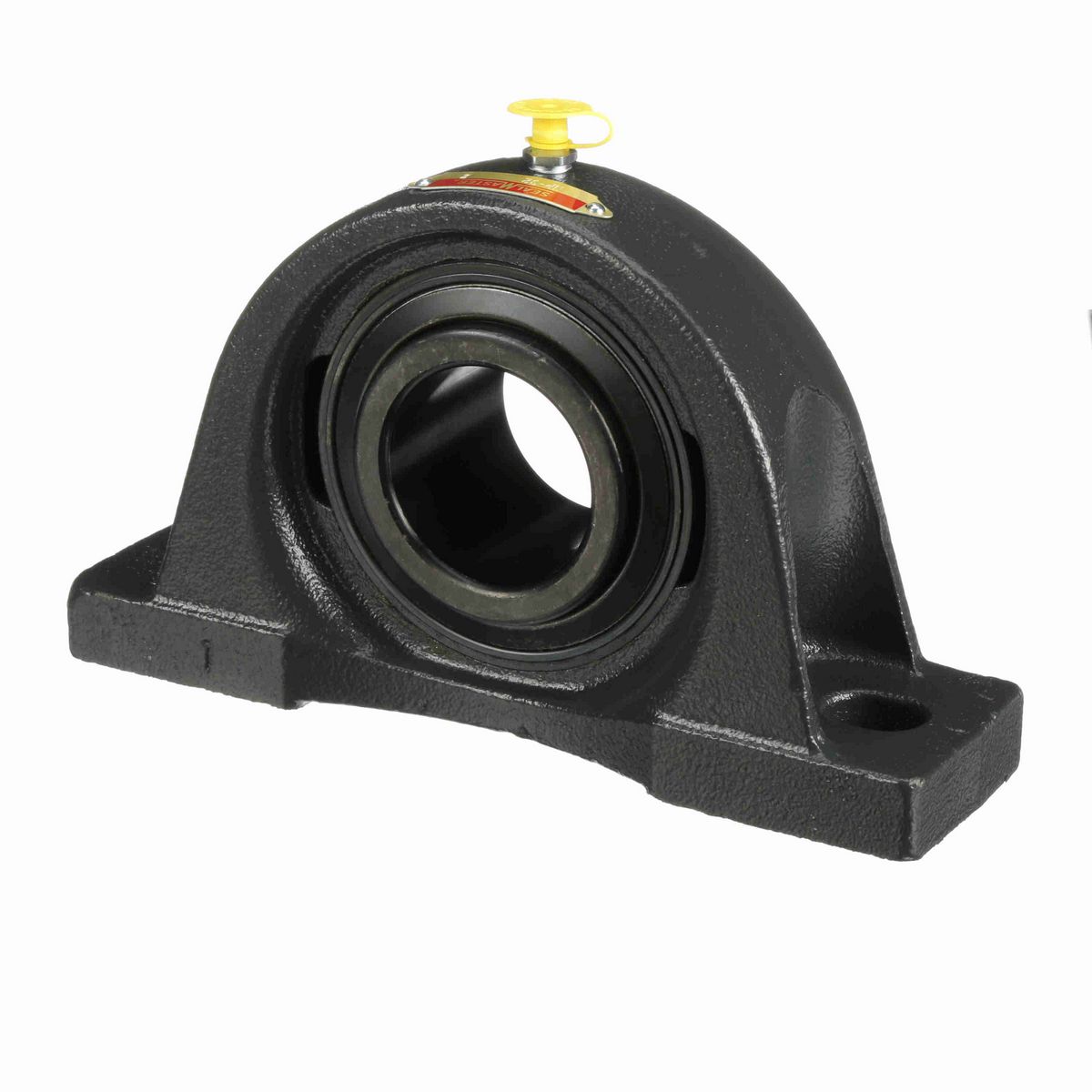 Sealmaster Mounted Cast Iron Two Bolt Pillow Block Ball Bearing - 52100 Bearing Steel, Black Oxided - Setscrew Lock - NP-32