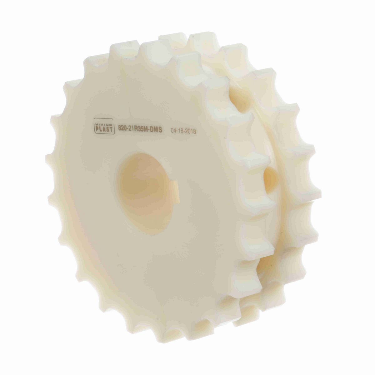 System Plast 820 Series Split Machined Sprocket with 21 Teeth and a 35mm Round Shaft-Ready Bore - 820-21R35M-DMS