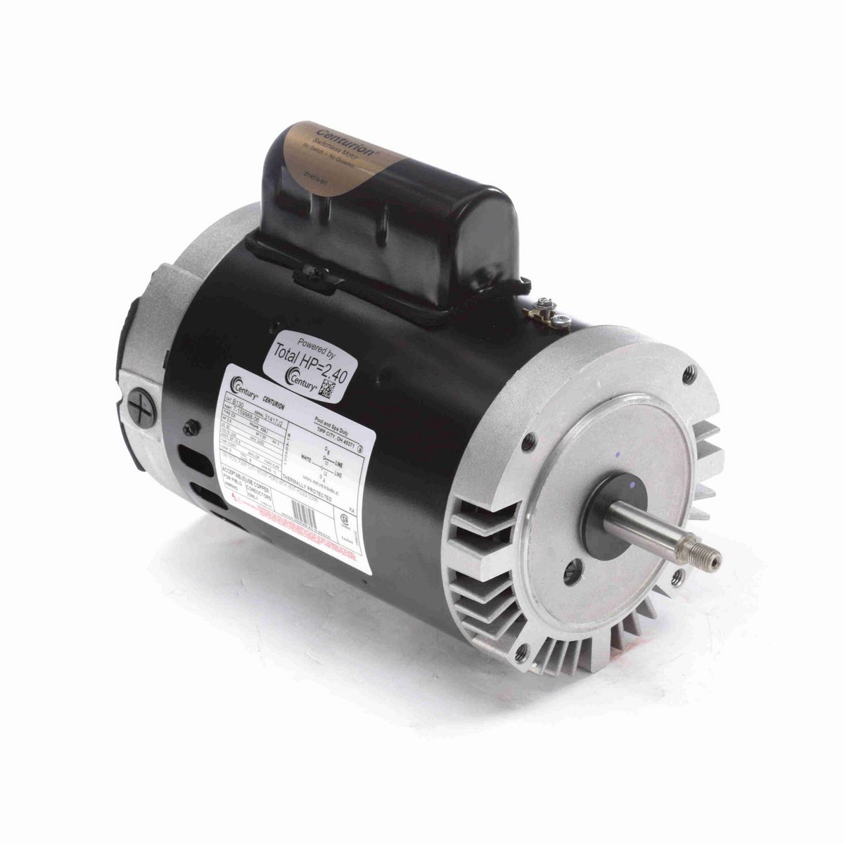 Century Pool Pump Motor, 2.0 HP, 1 Ph, 60 Hz, 230 V, 3600 RPM, X56J Frame, DP - B130