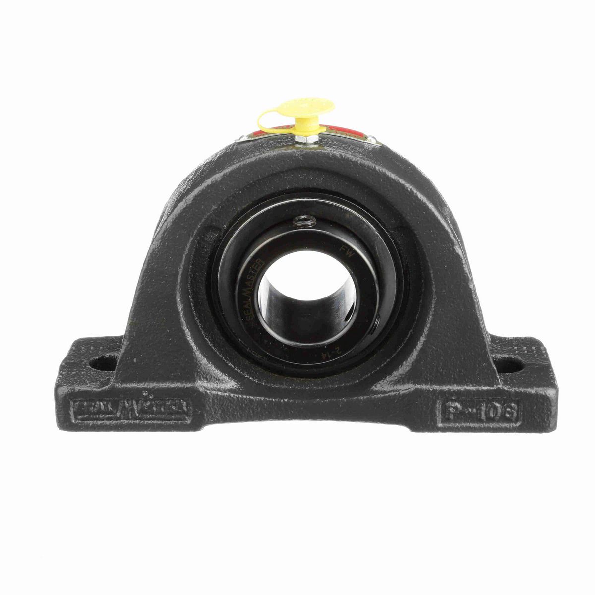 Sealmaster Mounted Cast Iron Two Bolt Pillow Block Ball Bearing - 52100 Bearing Steel, Black Oxided - Setscrew Lock - NP-20