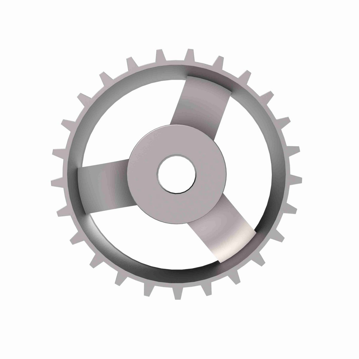 Rexnord 821 Series Solid One Piece Cast Iron Sprocket with 25 Teeth and a 1in Round Rough Stock Bore (RSB) - 401-309-2