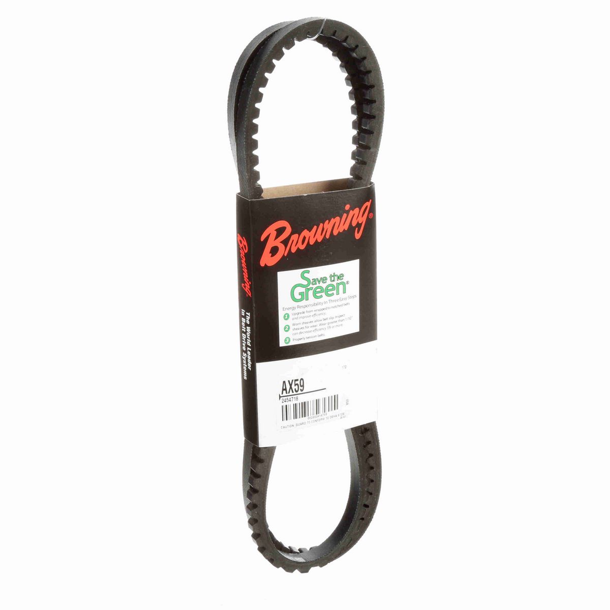 Browning EPDM Notched Belt 98% Efficient - AX59