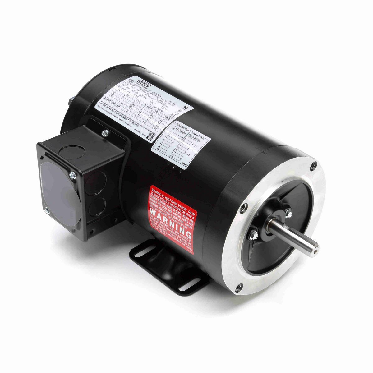LEESON Speed Ratio Motor, 1 HP, 3 Ph, 60 Hz, 230/460 V, 1800 RPM, 56C Frame, TENV - Y535