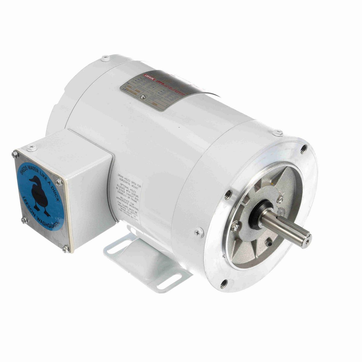 LEESON White Duck™ General Purpose Motor, 1 HP, 3 Ph, 60 Hz, 230/460 V, 3600 RPM, 56C Frame, TENV - 113590.00