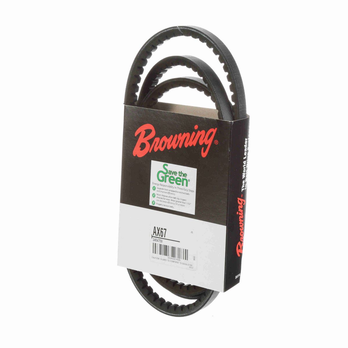 Browning EPDM Notched Belt 98% Efficient - AX67