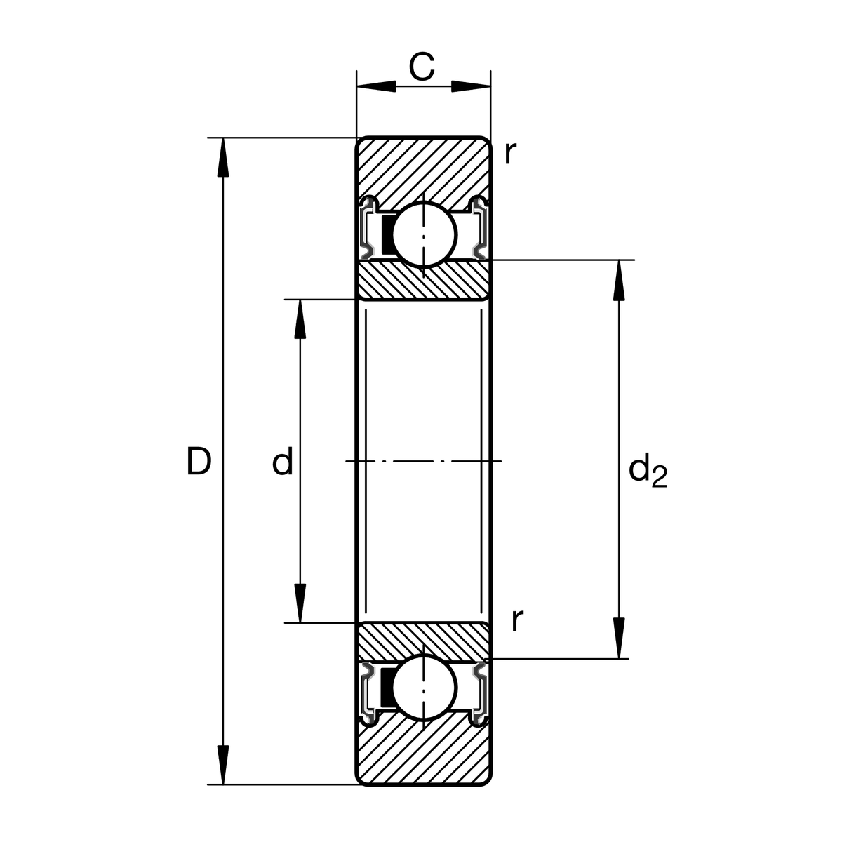 Направляющий ролик INA LR204-X-2RSR (LR 204 NPP)