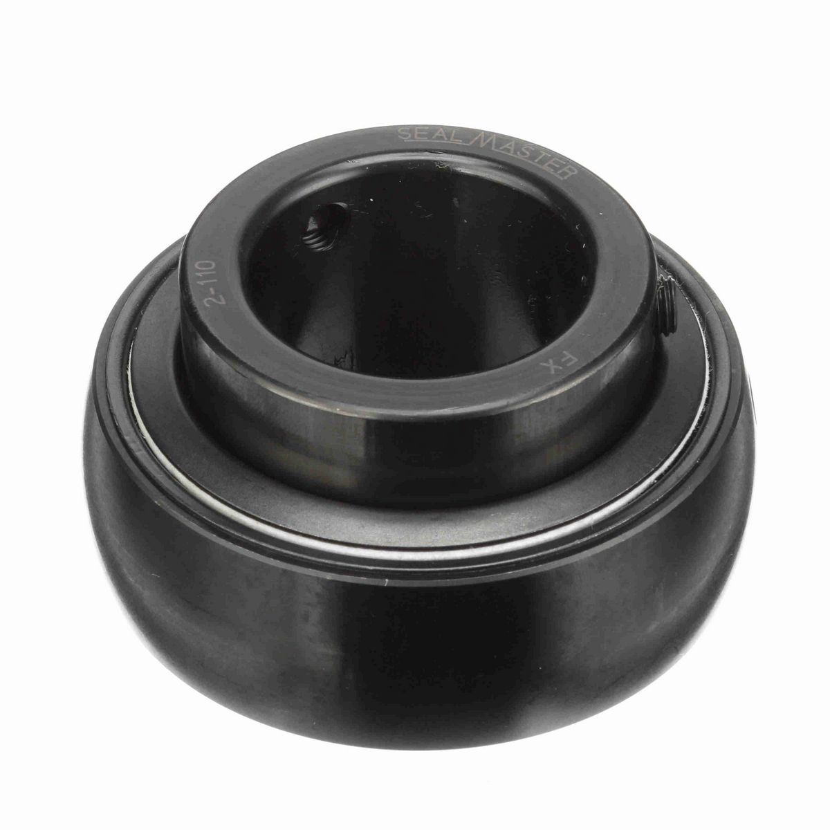 Sealmaster Mounted Insert Only Ball Bearing - 52100 Bearing Steel, Black Oxided - Setscrew Lock - 2-110