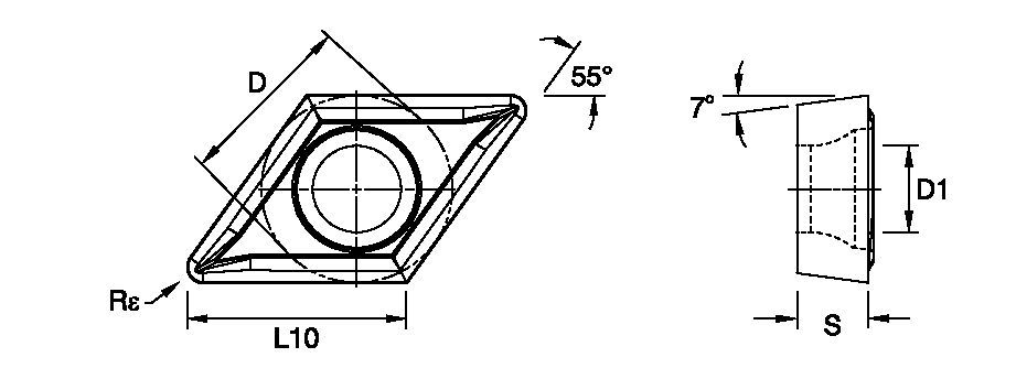 Screw-On Inserts Kennametal DCMT-LF [3753745]