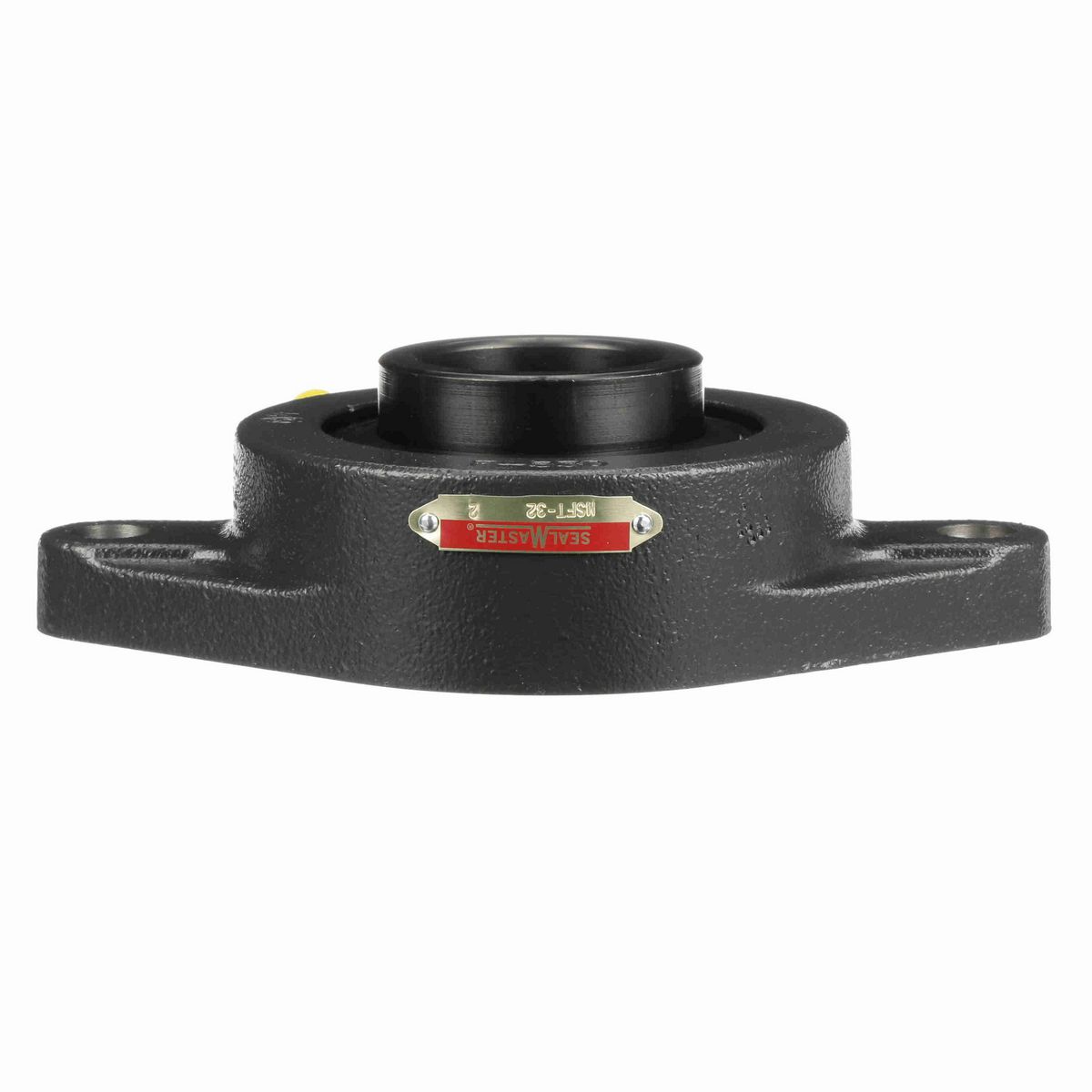 Sealmaster Mounted Cast Iron Two Bolt Flange Ball Bearing - 52100 Bearing Steel, Black Oxided - Setscrew Lock - MSFT-32