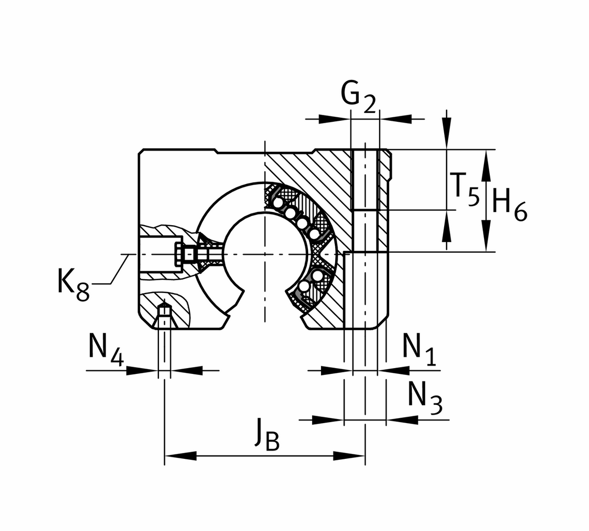 Узел с шарикоподшипником для линейного перемещения INA KTSO16-PP-AS