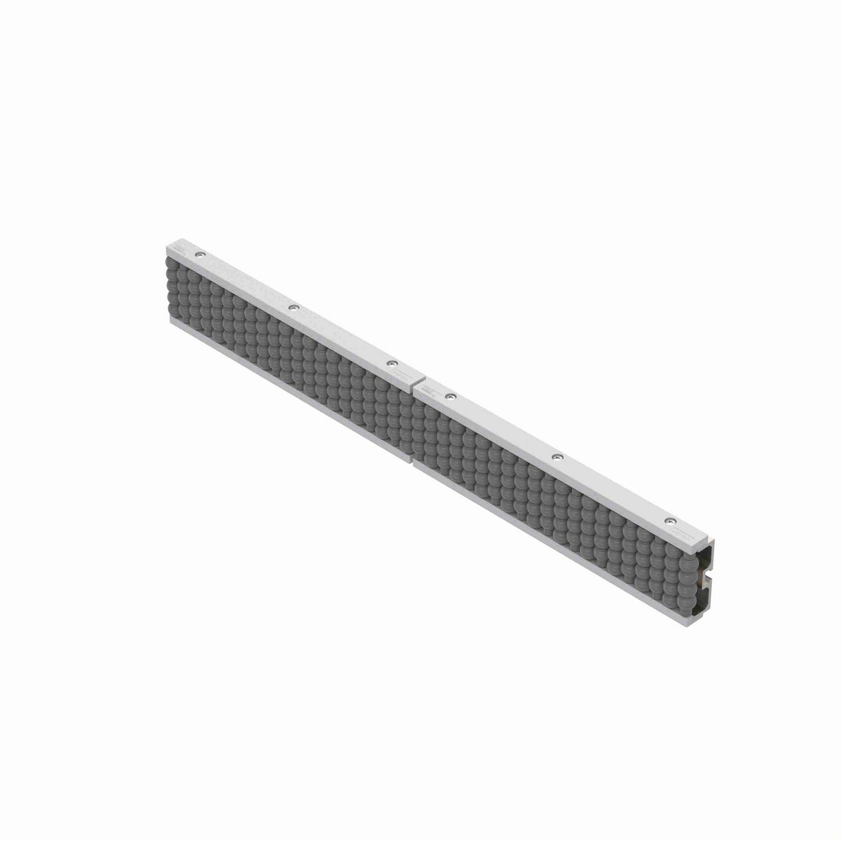 System Plast Beadwall: 1.13"W X 3.16"H X 96"L Gray Aluminum - VG-684BR-3-AB-08