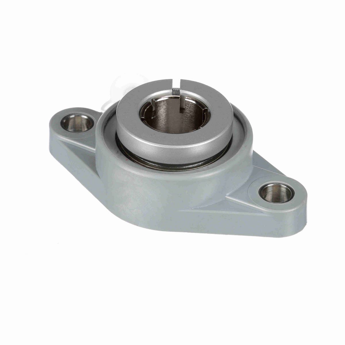 Sealmaster Mounted Composite Two Bolt Flange Ball Bearing - 52100 Bearing Steel, Phosphorus Nickel Coated - Concentric Lock - Corrosion Resistant - CRFTC-PN16T