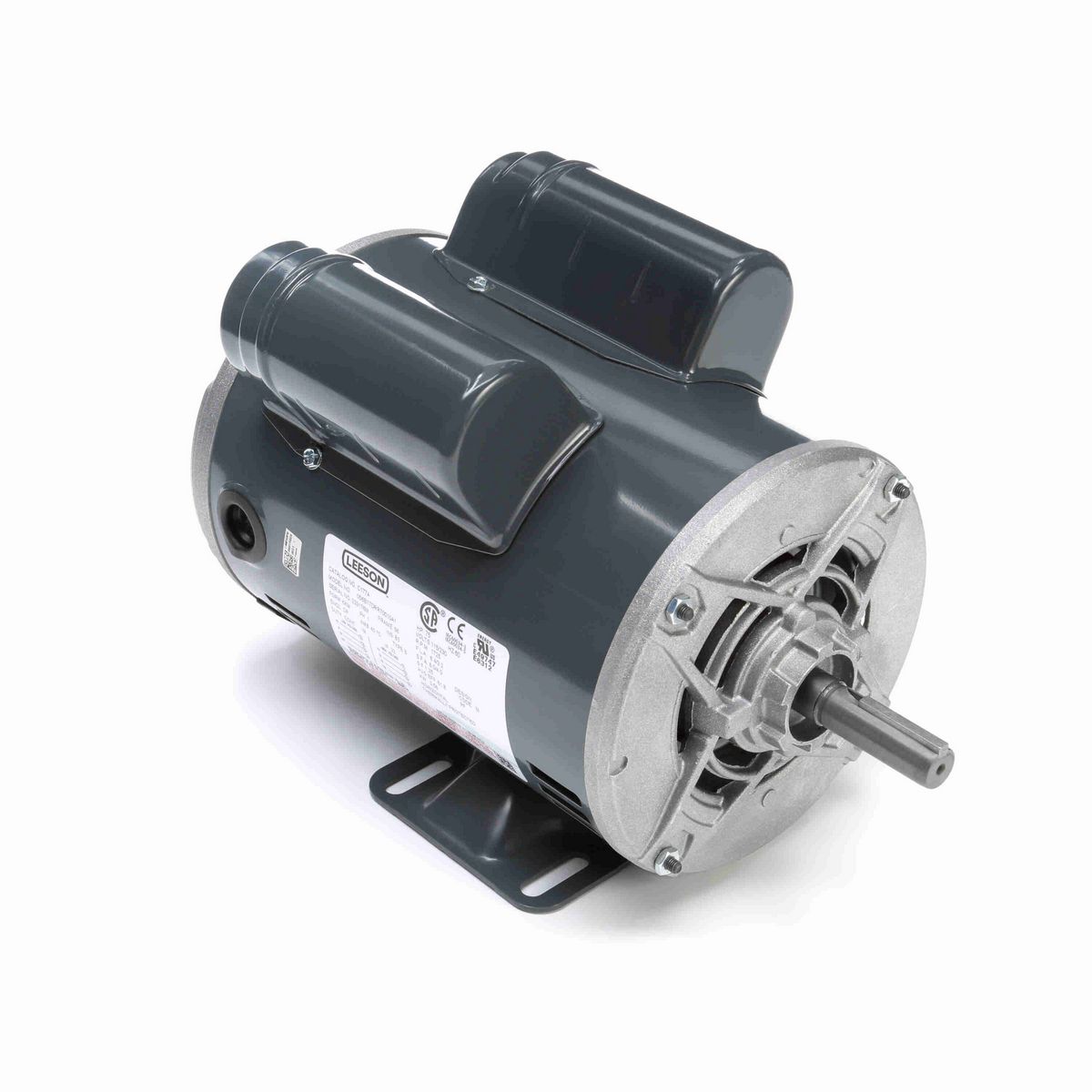 LEESON General Purpose Motor, 0.75 HP, 1 Ph, 60 Hz, 115/208-230 V, 1800 RPM, 56 Frame, DP - C177A