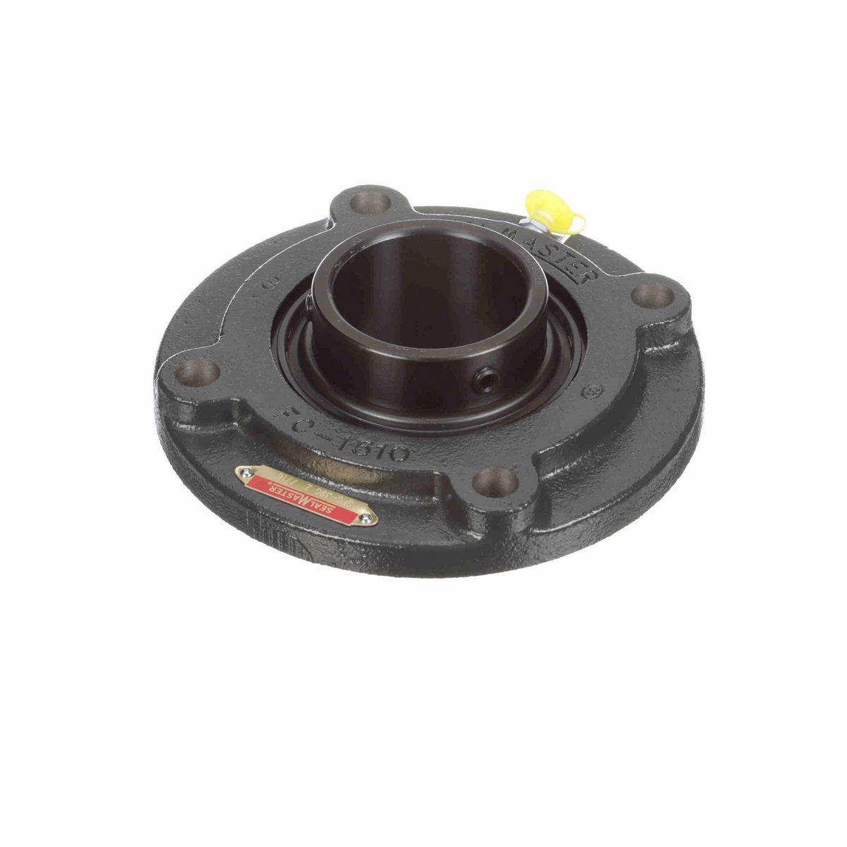 Sealmaster Mounted Cast Iron Flange Cartridge Ball Bearing - 52100 Bearing Steel, Black Oxided - Setscrew Lock - SFC-39C