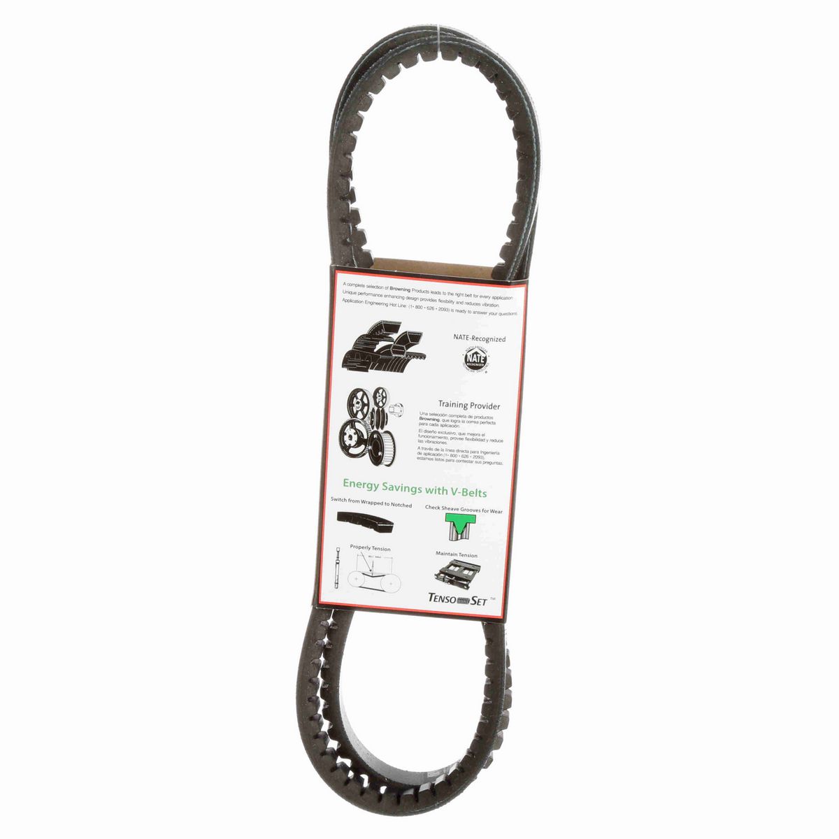 Browning EPDM Notched Belt 98% Efficient - AX59