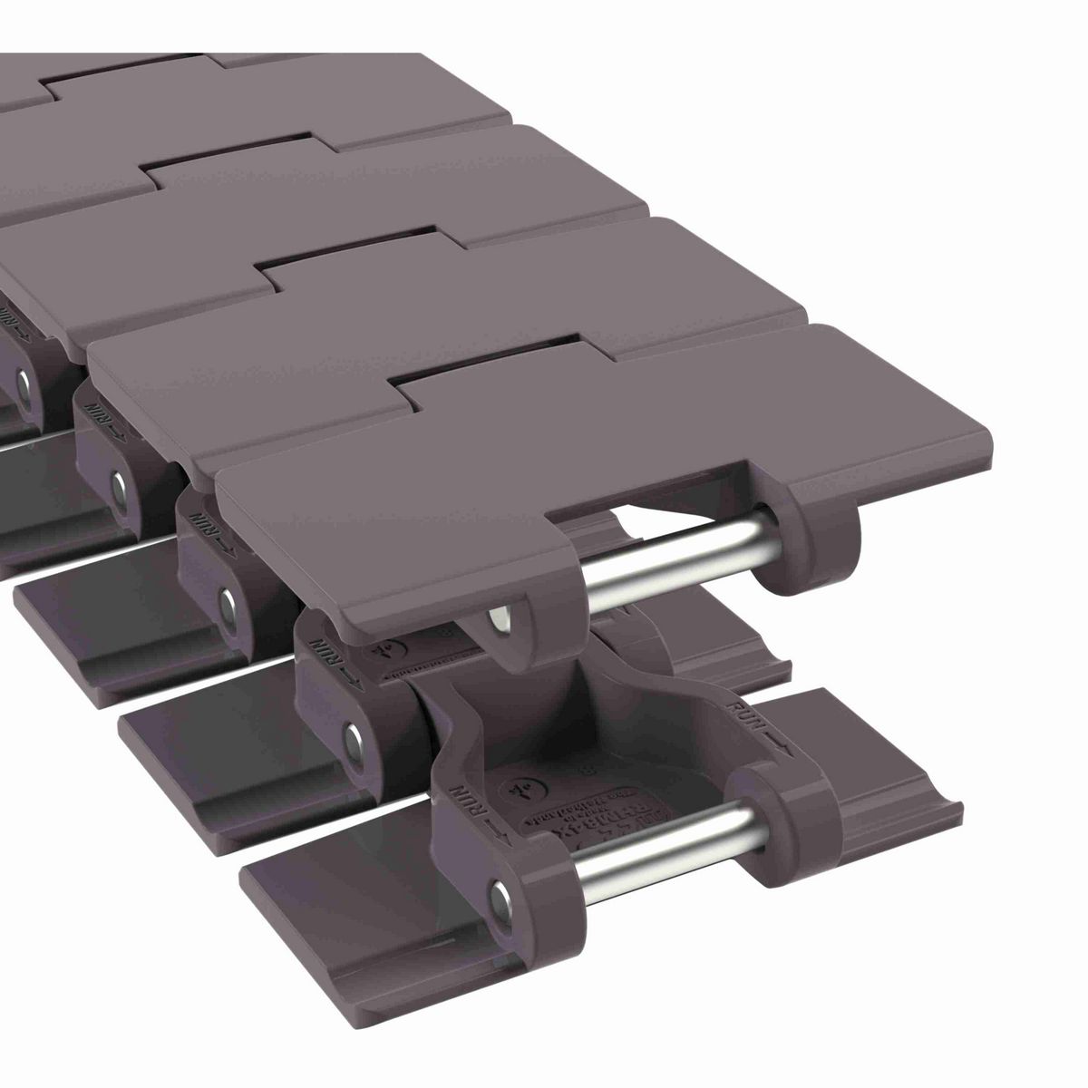 Rexnord 880M Side-flexing Solid Top, Material: Brown High Performance, Width: 3.25in, Pitch: 1.5in - 781.10.20