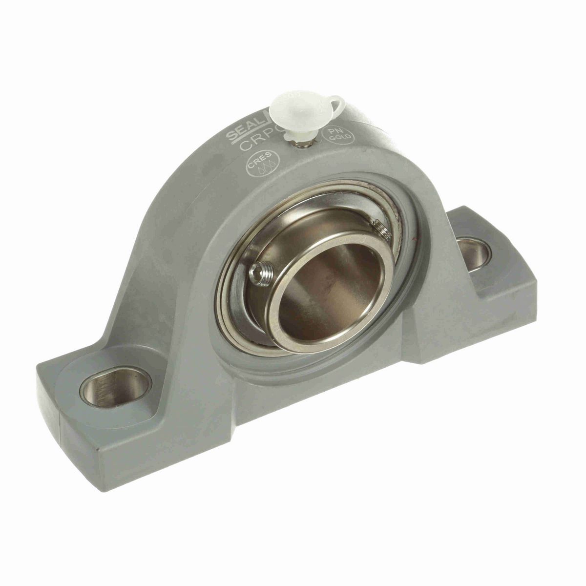 Sealmaster Mounted Composite Two Bolt Pillow Block Ball Bearing - 52100 Bearing Steel, Phosphorus Nickel Coated - Setscrew Lock - Corrosion Resistant - CRPC-PN23