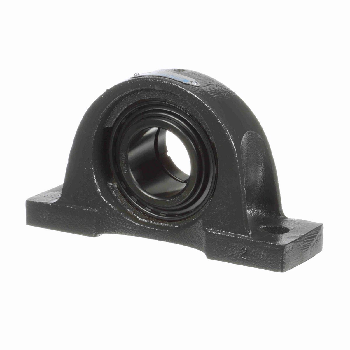 Sealmaster Mounted Cast Iron Two Bolt Pillow Block Ball Bearing - 52100 Bearing Steel, Black Oxided - Concentric Lock - NP-209TMC CTY