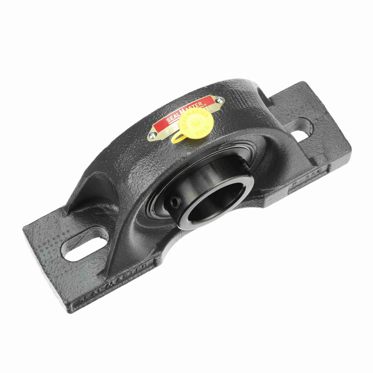 Sealmaster Mounted Cast Iron Two Bolt Pillow Block Ball Bearing - 52100 Bearing Steel, Black Oxided - Setscrew Lock - MP-23