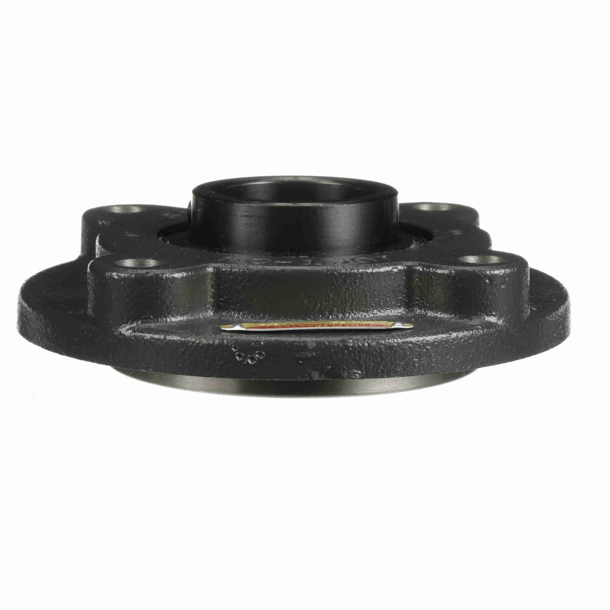 Sealmaster Mounted Cast Iron Flange Cartridge Ball Bearing - 52100 Bearing Steel, Black Oxided - Setscrew Lock - SFC-28