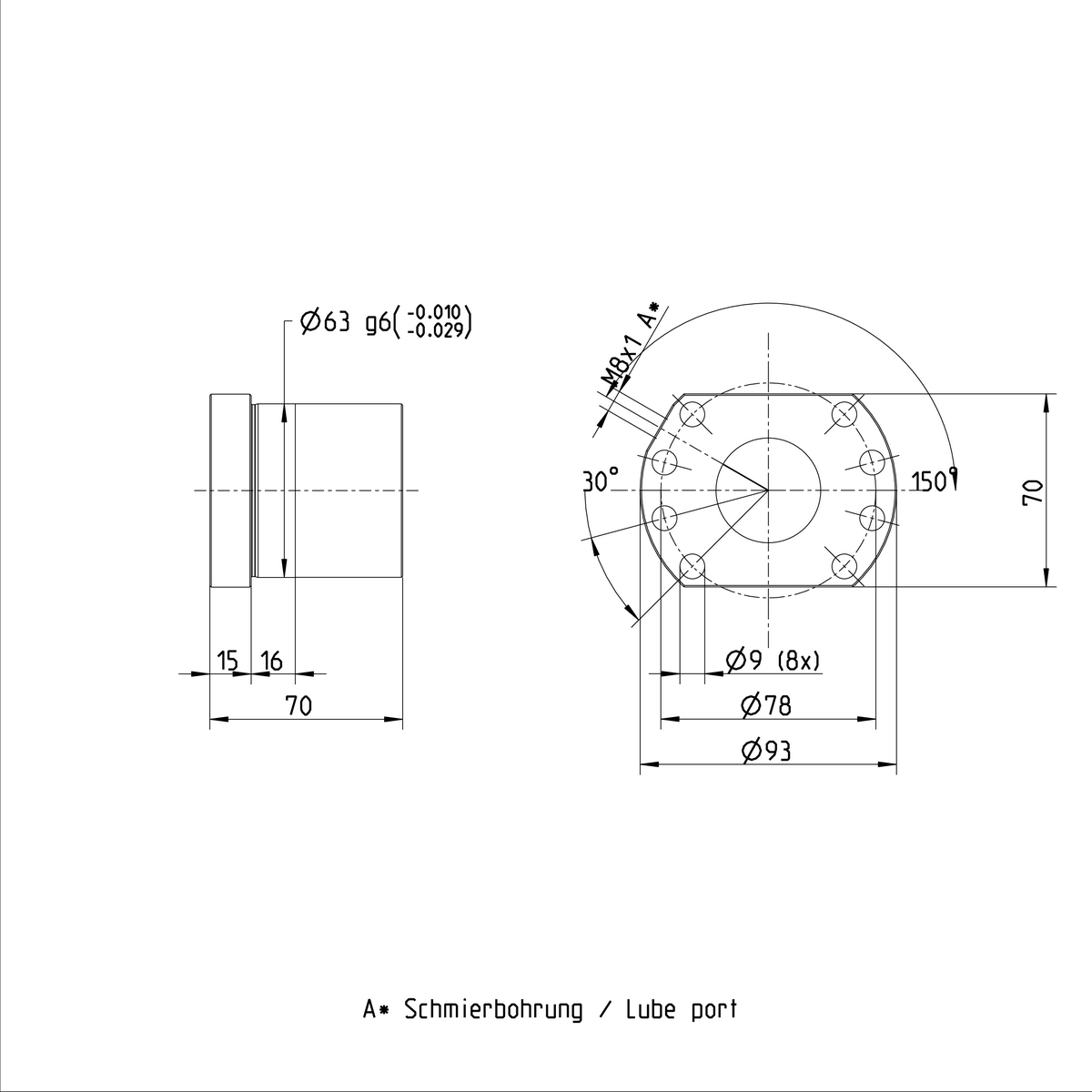 Одинарная гайка с фланцем Bosch Rexroth FEM-E-B 40X10LX6-4 [R155244063]