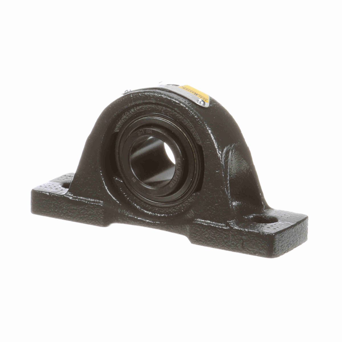 Sealmaster Mounted Cast Iron Two Bolt Pillow Block Ball Bearing - 52100 Bearing Steel, Black Oxided - Setscrew Lock - Reduced Maintenance - Lubed for Life - NP-16 RM