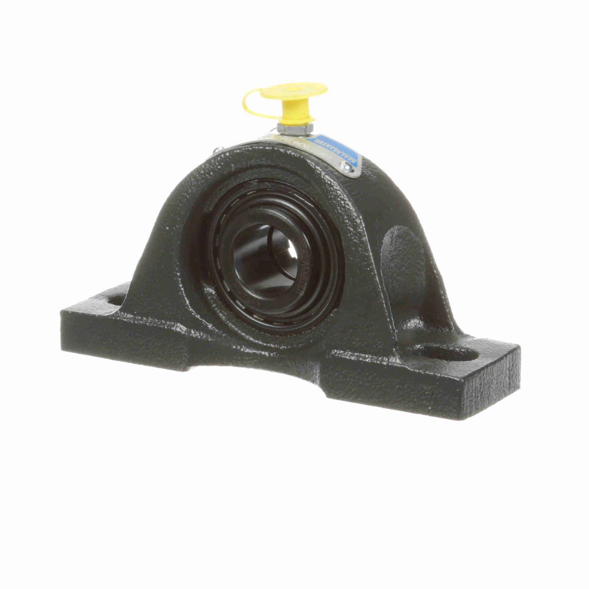 Sealmaster Mounted Cast Iron Two Bolt Pillow Block Ball Bearing - 52100 Bearing Steel, Black Oxided - Concentric Lock - NP-204TMC