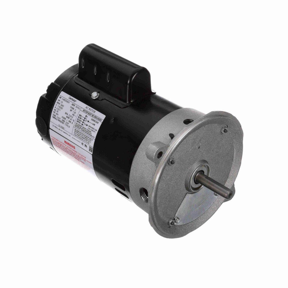 Century Definite Purpose Motor, 1/3 HP, 1 Ph, 60 Hz, 115/230 V, 3600 RPM, 48N Frame, ODP - OL1032D