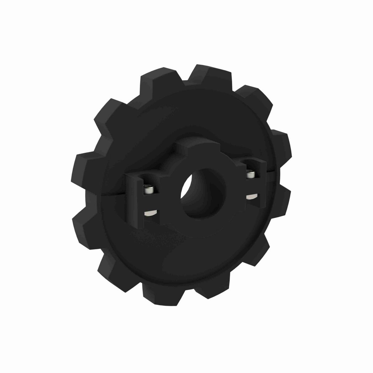 Rexnord 880 Series Split Molded Nylon Sprocket with 12 Teeth and 1in Round Idler Bore - 614-34-7