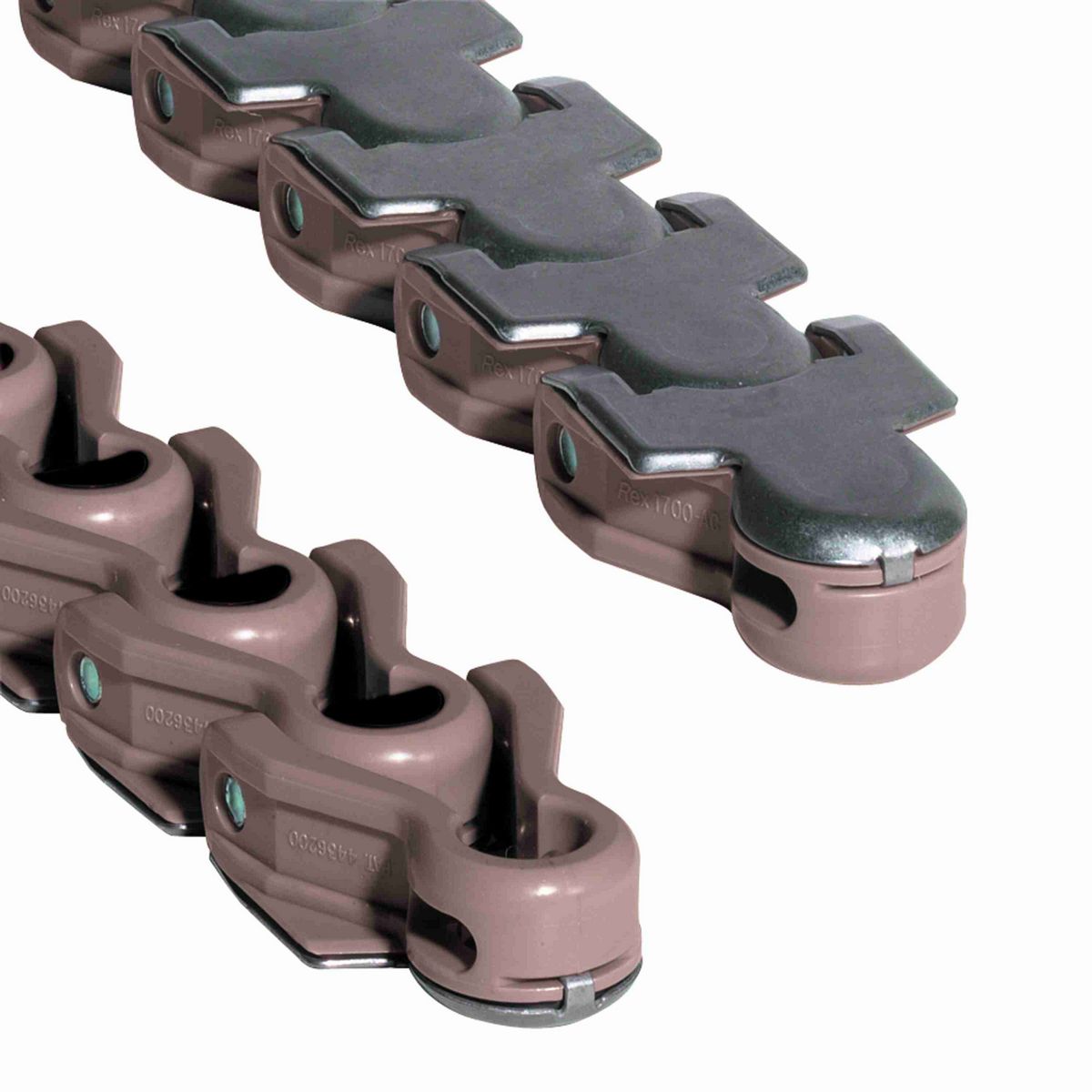 Rexnord 1700 Side-flexing Solid Top, Material: Tan Low Friction, Width: 55mm, Pitch: 50mm - 1700SS