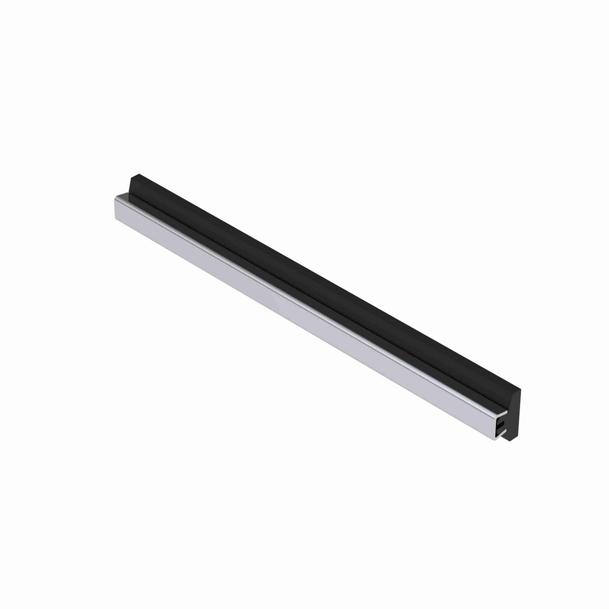 System Plast Tee Guide Rail: 1.25"W X 0.83"H X 240"L Black Nolu-SD - VG-SST-1.25-SD-20