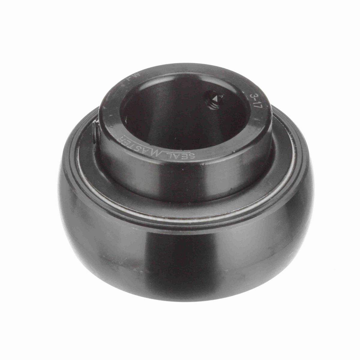 Sealmaster Mounted Insert Only Ball Bearing - 52100 Bearing Steel, Black Oxided - Setscrew Lock - 3-17