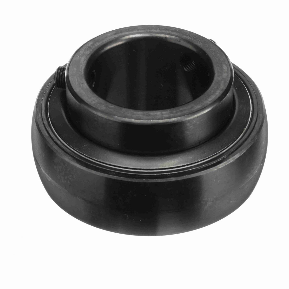Sealmaster Mounted Insert Only Ball Bearing - 52100 Bearing Steel, Black Oxided - Setscrew Lock - 3-115