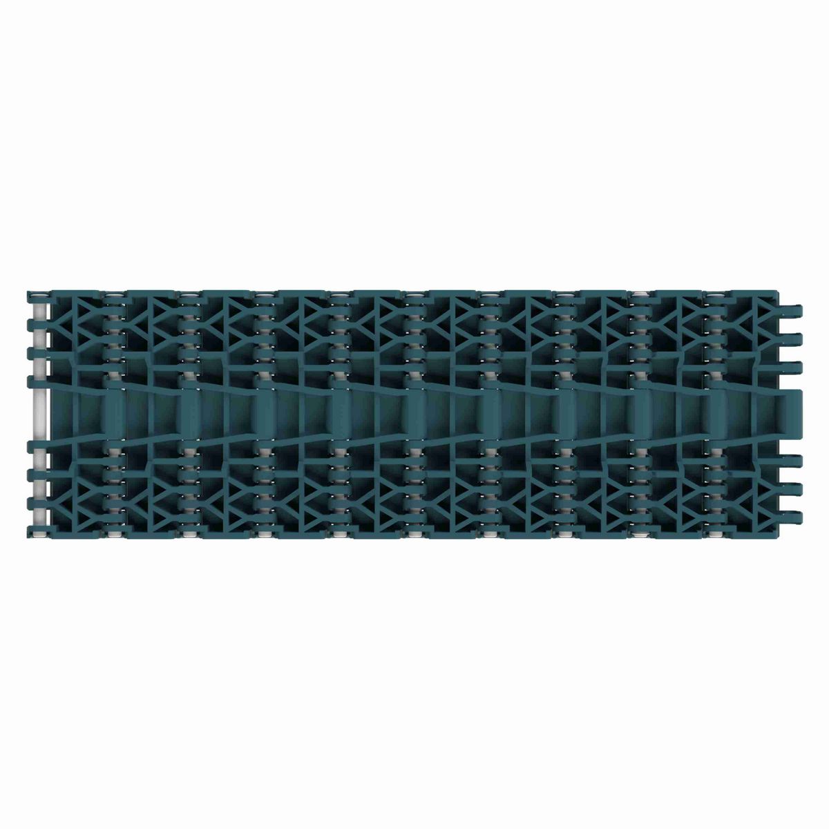 Rexnord 1001FT Straight Running Solid Top, Material: Green Low Friction Acetal, Width: 84mm, Pitch: 1in - 876.38.73