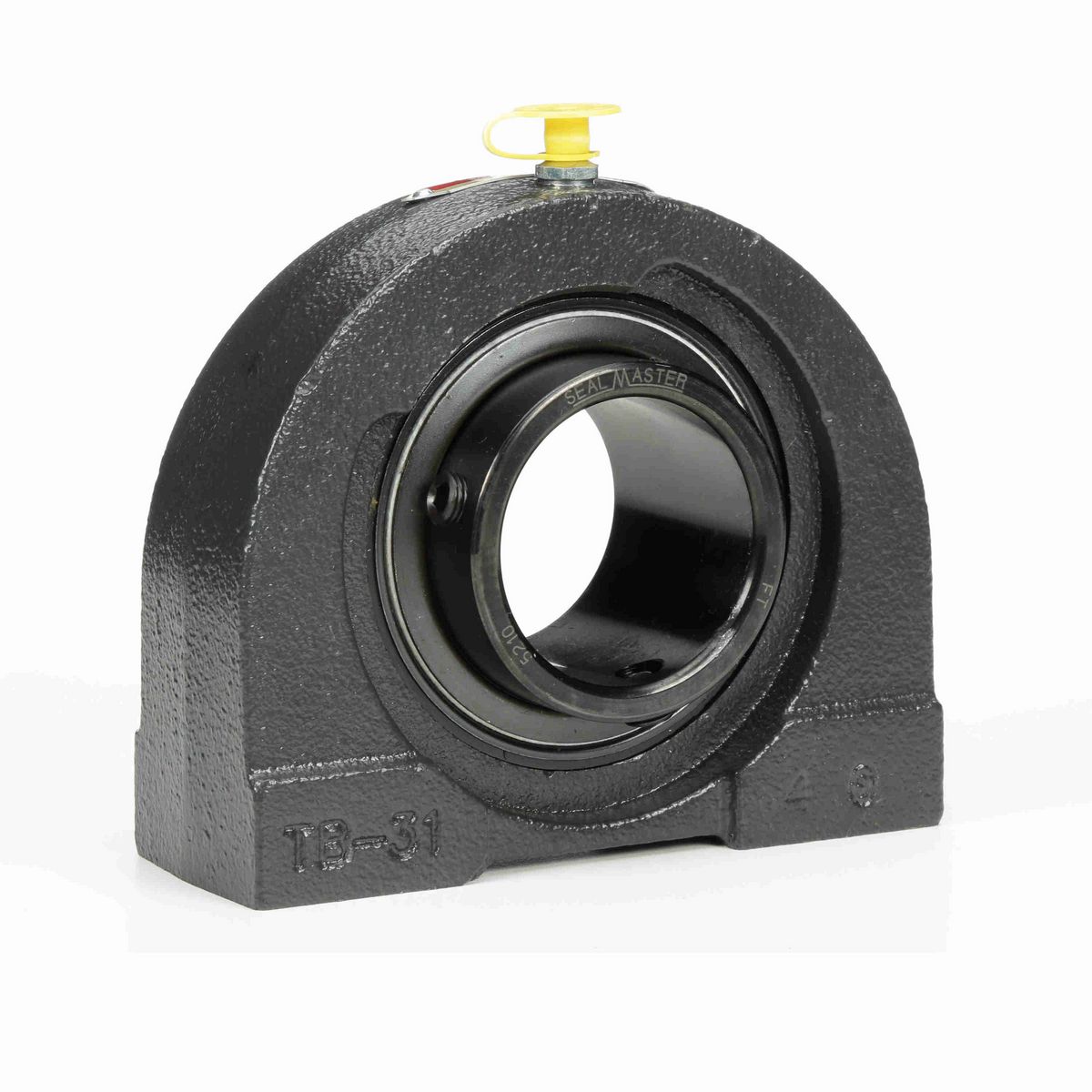 Sealmaster Mounted Cast Iron Tapped Base Pillow Block Ball Bearing - 52100 Bearing Steel, Black Oxided - Setscrew Lock - TB-210
