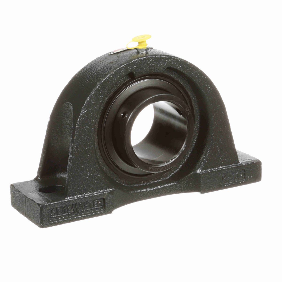 Sealmaster Mounted Cast Iron Two Bolt Pillow Block Ball Bearing - 52100 Bearing Steel, Black Oxided - Setscrew Lock - NP-212